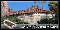 14 inch tapered barrel mission roofing tile