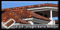 18 inch straight barrel mission roofing tile
